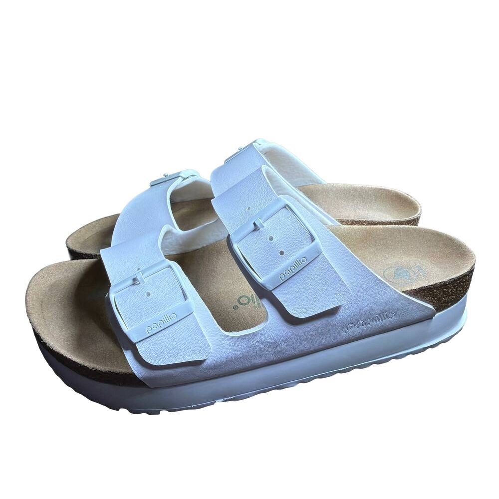 Birkenstock Papillio Arizona Flex Platform sandals Vegan White 41 Medium/Narrow